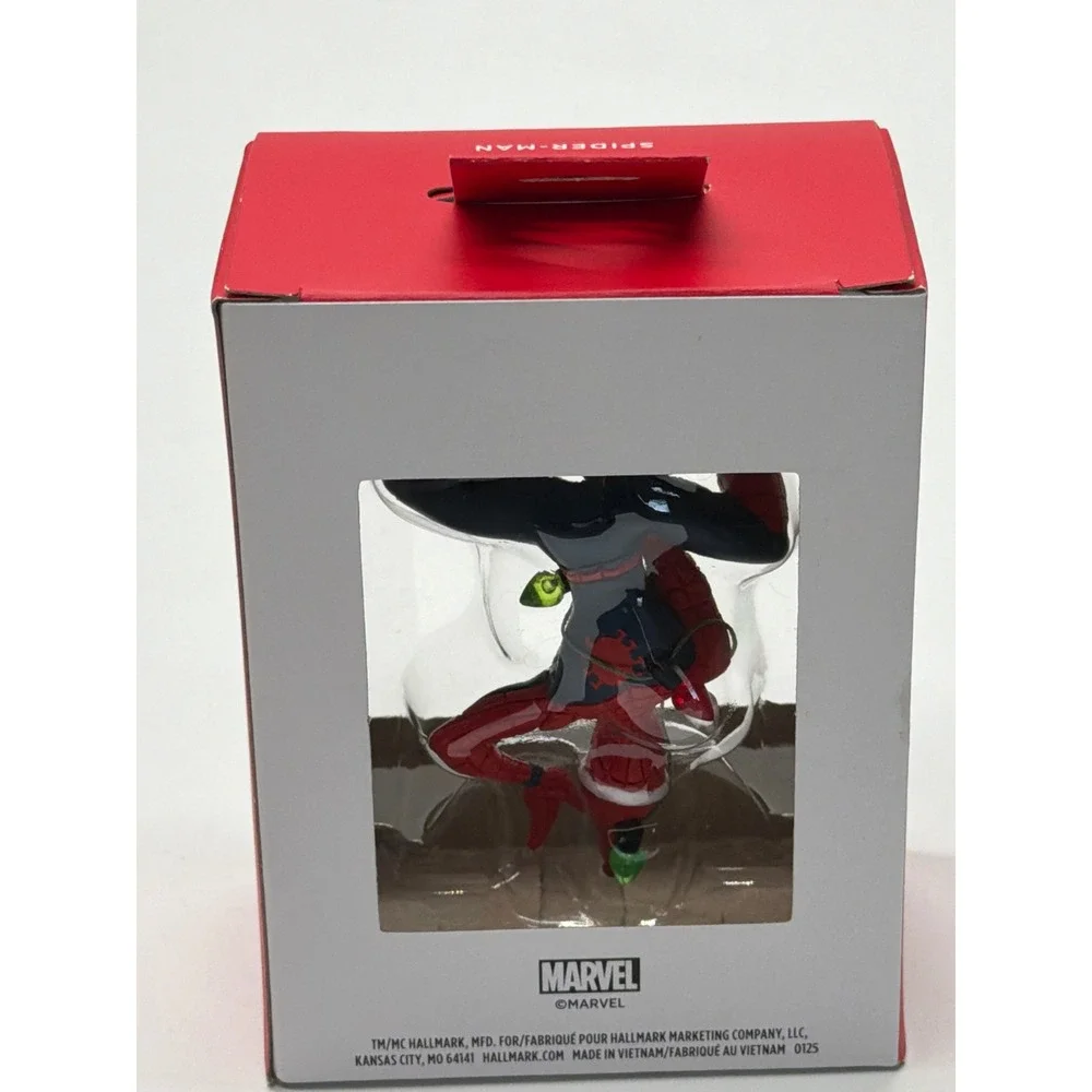Hallmark Marvel‎ Spider-Man Upside Down Holiday Lights Christmas Ornament